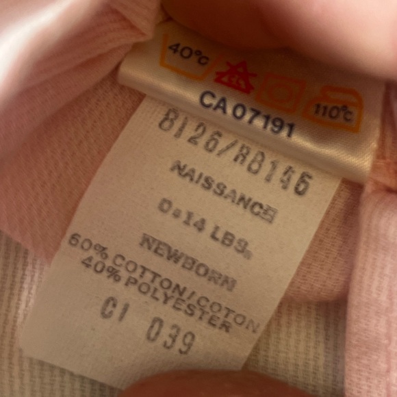 Vintage Mini Togs Pink Peekaboo Kitty Shortalls - Picture 7 of 7